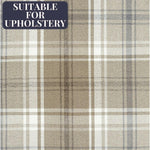 Carica l&#39;immagine nel visualizzatore di Gallery, McAlister Textiles Angus Beige Cream Tartan Check Curtain Fabric Fabrics 
