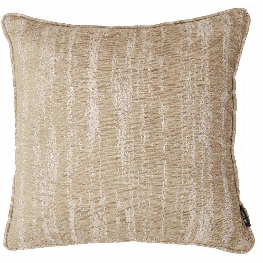 McAlister Textiles Textured Chenille Beige Cream Cushion Cushions and Covers Cover Only 43cm x 43cm 