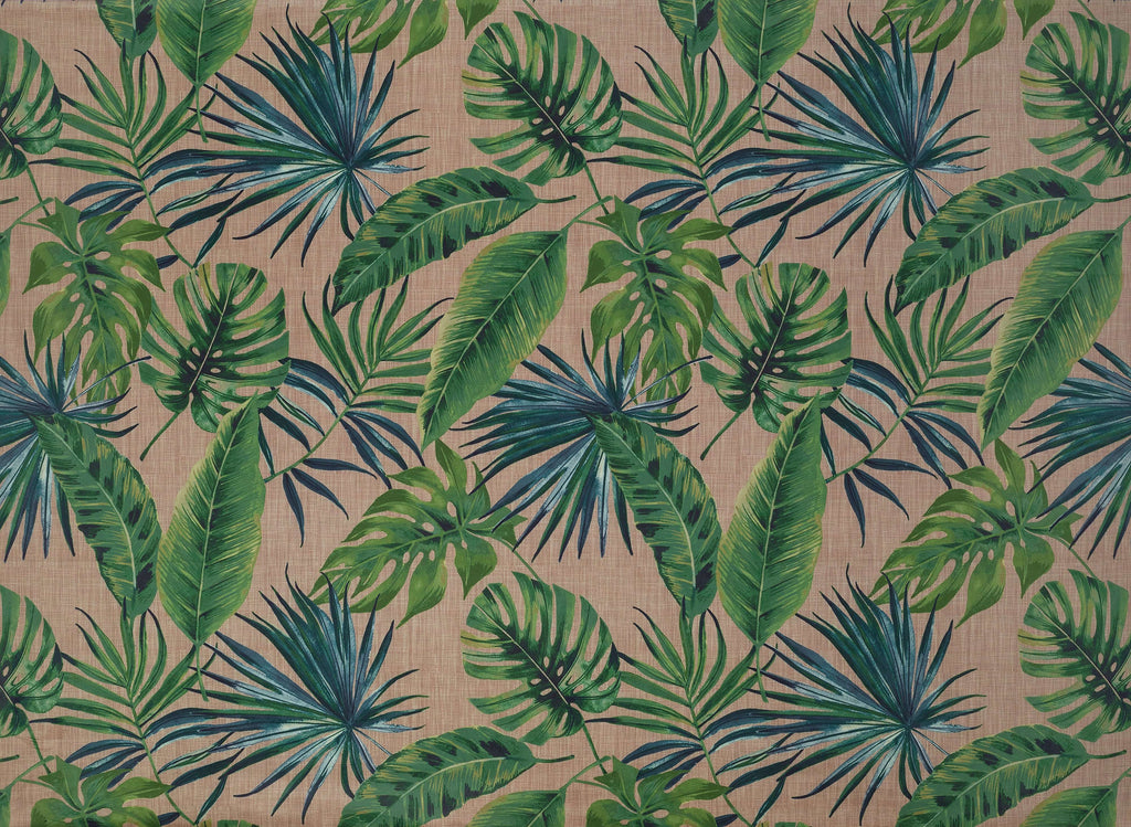 McAlister Textiles Palm Leaf New Printed Velvet Fabric Fabrics 