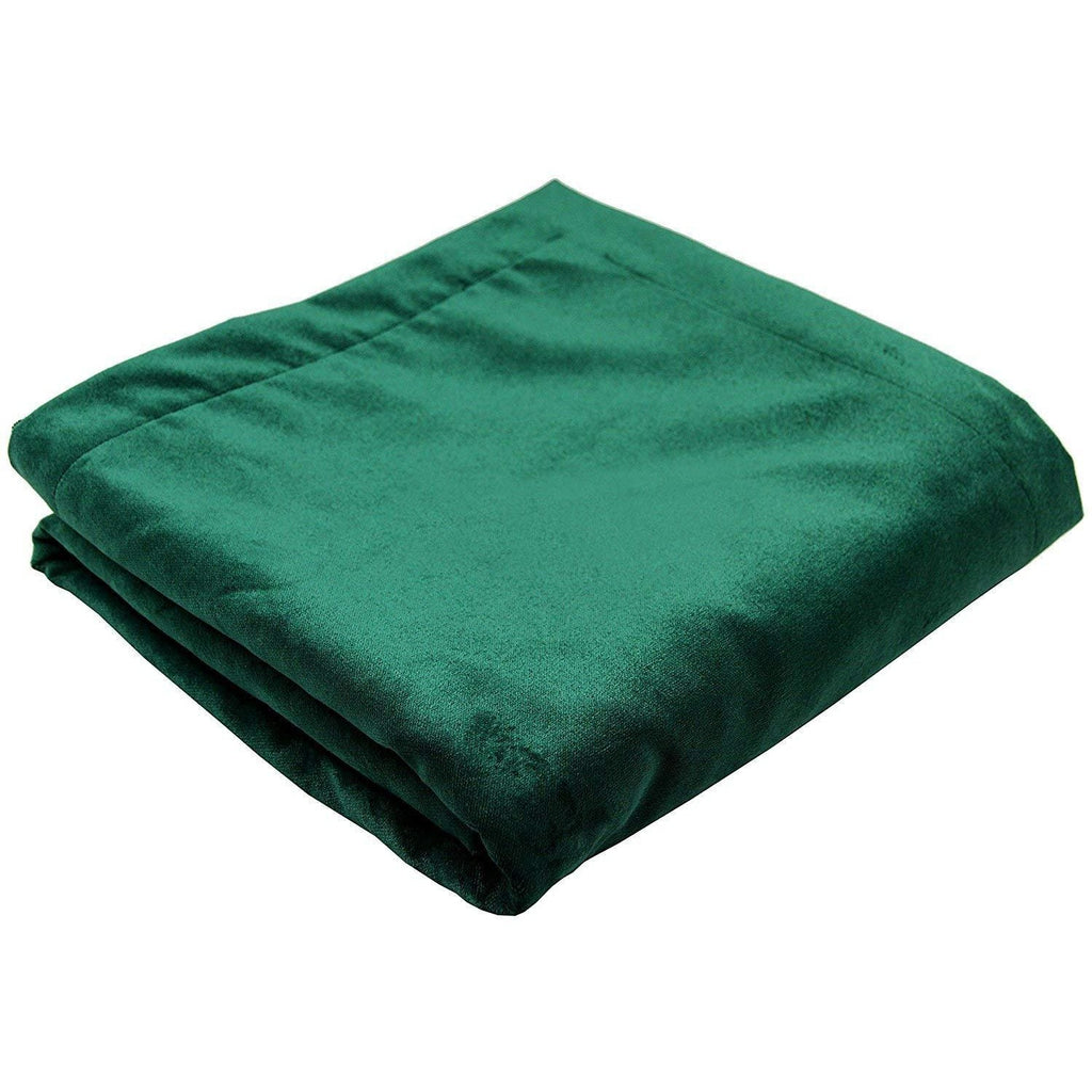 McAlister Textiles Matt Emerald Green Velvet Throw Blankets & Runners Throws and Runners Regular (130cm x 200cm) 