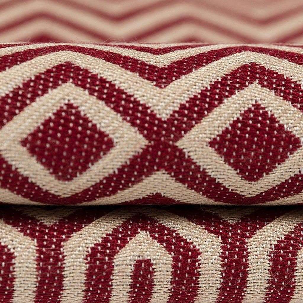 McAlister Textiles Colorado Geometric Red Fabric Fabrics 