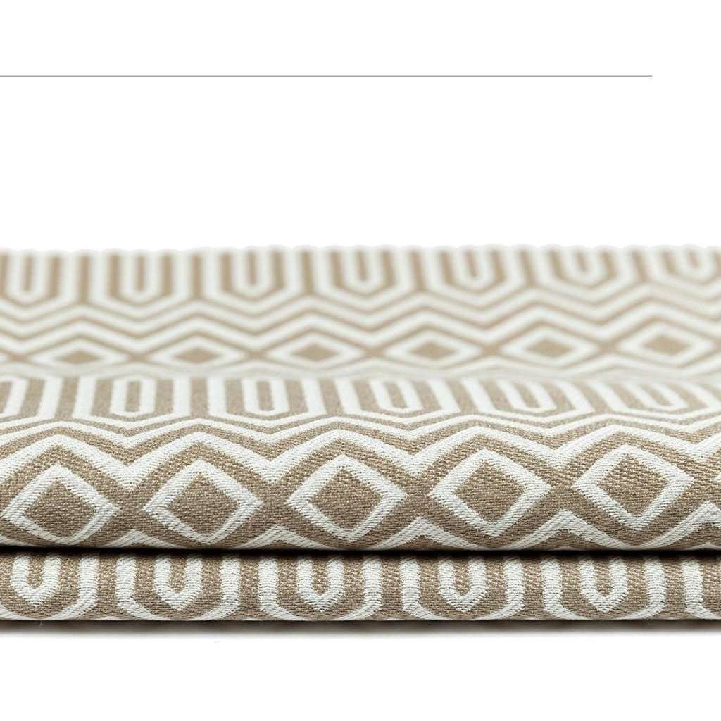 McAlister Textiles Colorado Geometric Taupe Beige Fabric Fabrics 