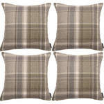 Carica l&#39;immagine nel visualizzatore di Gallery, McAlister Textiles Heritage Beige Cream Tartan 43cm x 43cm Cushion Sets Cushions and Covers Cushion Covers Set of 4 
