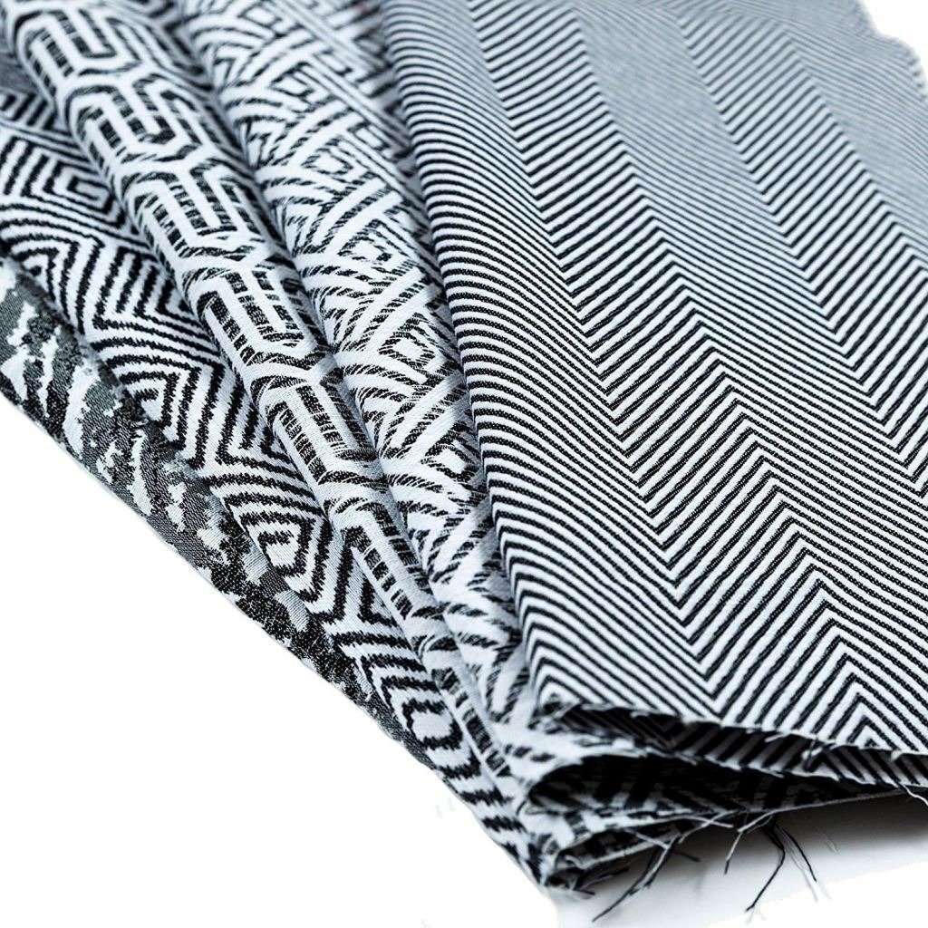 McAlister Textiles Costa Rica Black + White Fabric Fabrics 