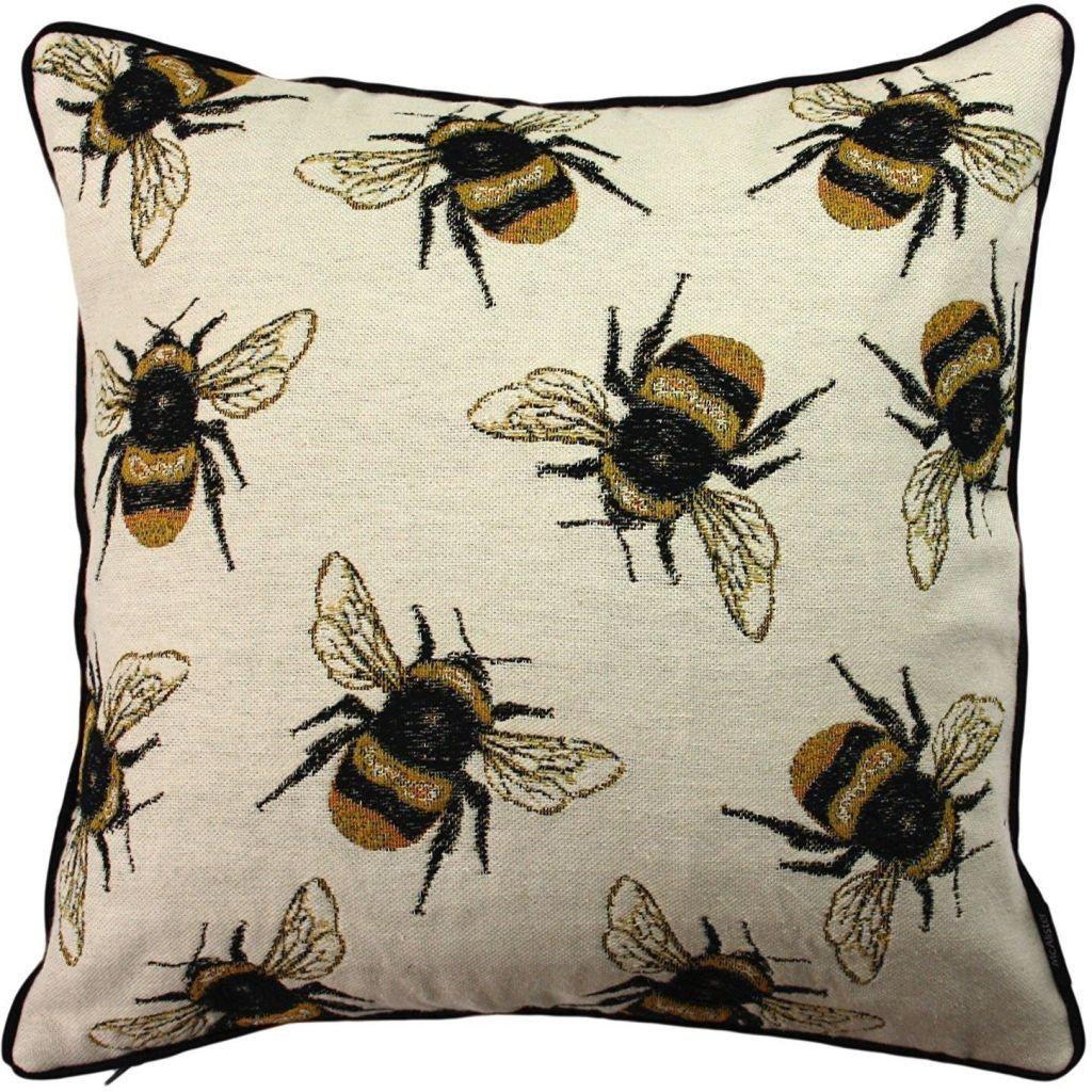 McAlister Textiles Bug's Life Bumble Bees Cushion Cushions and Covers Cover Only 
