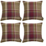 Carica l&#39;immagine nel visualizzatore di Gallery, McAlister Textiles Heritage Purple + Green Tartan 43cm x 43cm Cushion Sets Cushions and Covers Cushion Covers Set of 4 
