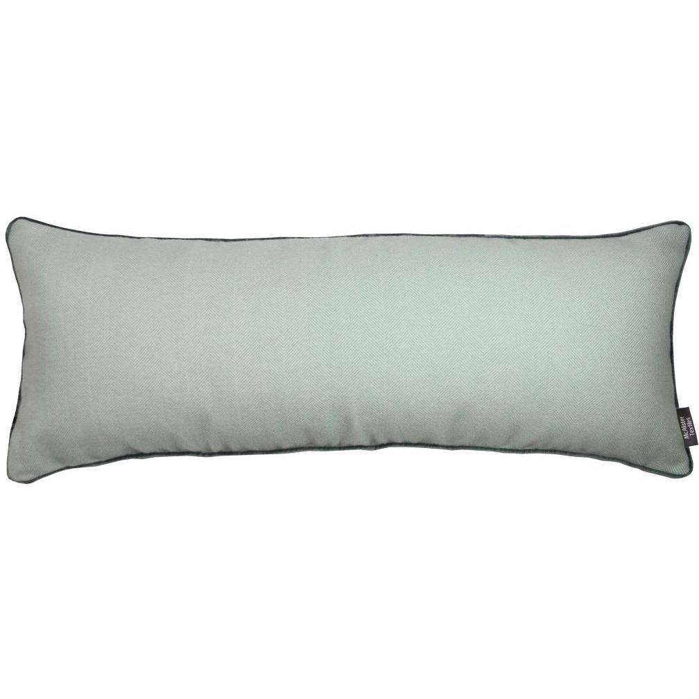 McAlister Textiles Deluxe Herringbone Duck Egg Blue Bed Pillow Large Boudoir Cushions 