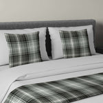 Carica l&#39;immagine nel visualizzatore di Gallery, McAlister Textiles Angus Charcoal Grey Tartan Bedding Set Bedding Set Runner (50x240cm) + 2x Cushion Covers 
