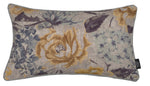 Carica l&#39;immagine nel visualizzatore di Gallery, McAlister Textiles Blooma Blue, Grey and Ochre Floral Pillow Pillow Cover Only 50cm x 30cm 
