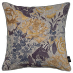 Carica l&#39;immagine nel visualizzatore di Gallery, McAlister Textiles Blooma Blue, Grey and Ochre Floral Cushion Cushions and Covers Cover Only 43cm x 43cm 
