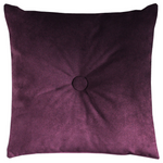 Carica l&#39;immagine nel visualizzatore di Gallery, McAlister Textiles Matt Aubergine Purple Velvet Button Cushions Cushions and Covers Polyester Filler 43cm x 43cm 
