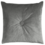 Carica l&#39;immagine nel visualizzatore di Gallery, McAlister Textiles Matt Soft Silver Velvet Button Cushions Cushions and Covers Polyester Filler 43cm x 43cm 
