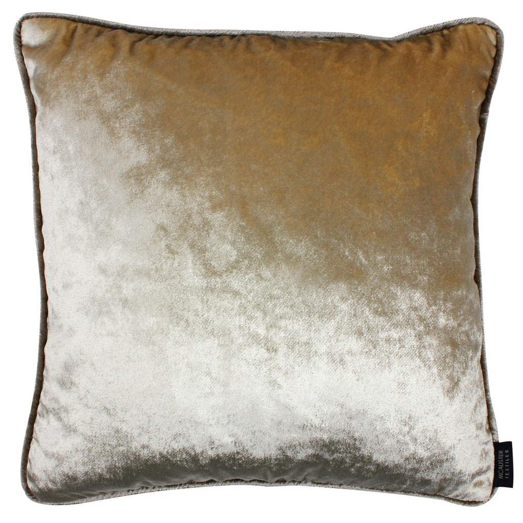 McAlister Textiles Champagne Gold Crushed Velvet Cushions Cushions and Covers Cover Only 43cm x 43cm 