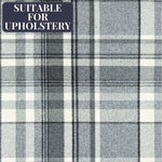 Carica l&#39;immagine nel visualizzatore di Gallery, McAlister Textiles Heritage Tartan Charcoal Grey Curtain Fabric Fabrics 
