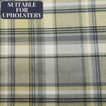 Carica l&#39;immagine nel visualizzatore di Gallery, McAlister Textiles Heritage Tartan Mustard Yellow + Grey Curtain Fabric Fabrics 1 Metre 
