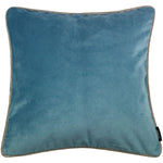 Carica l&#39;immagine nel visualizzatore di Gallery, McAlister Textiles Matt Duck Egg Blue Contrast Piped Velvet Cushion Cushions and Covers Cover Only 43cm x 43cm 
