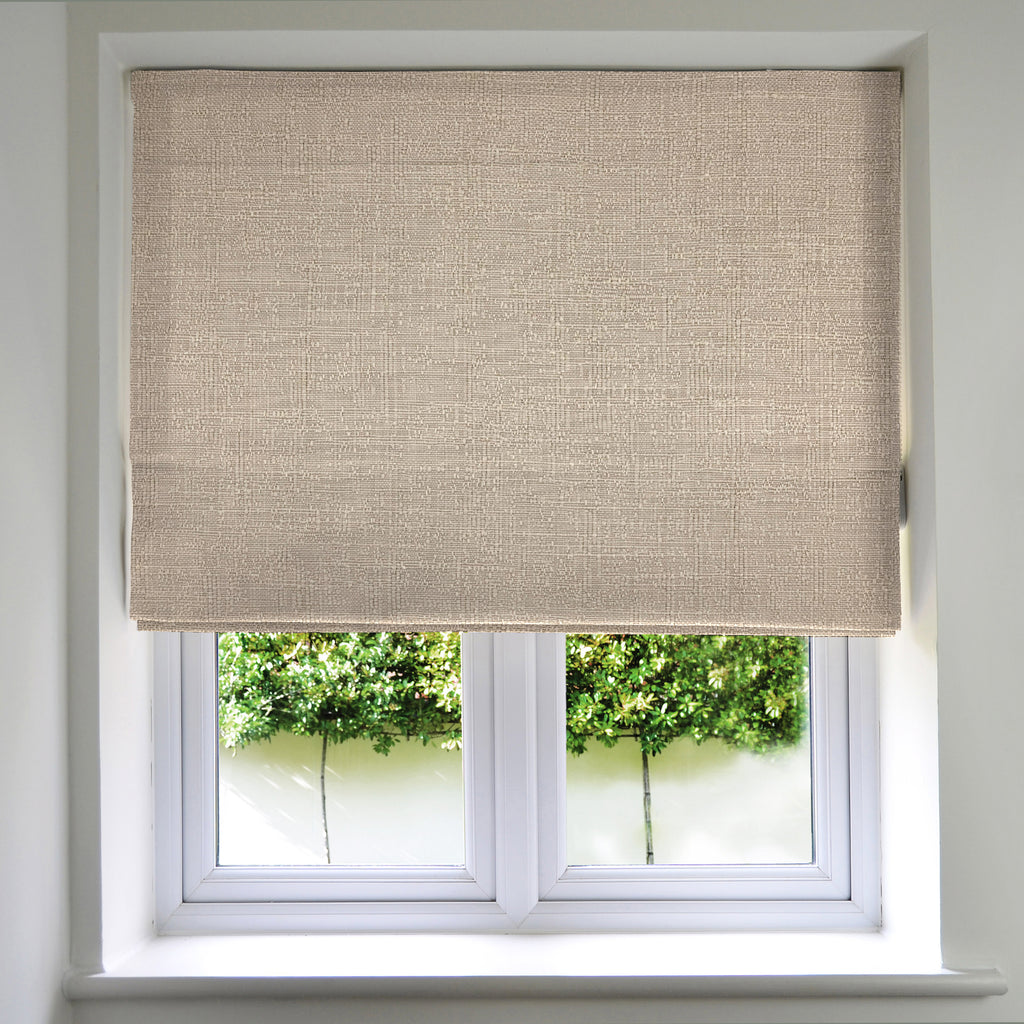 McAlister Textiles Harmony Taupe Textured Roman Blinds Roman Blinds Standard Lining 130cm x 200cm Taupe