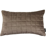 Carica l&#39;immagine nel visualizzatore di Gallery, McAlister Textiles Square Quilted Mocha Brown Velvet Pillow Pillow Cover Only 50cm x 30cm 

