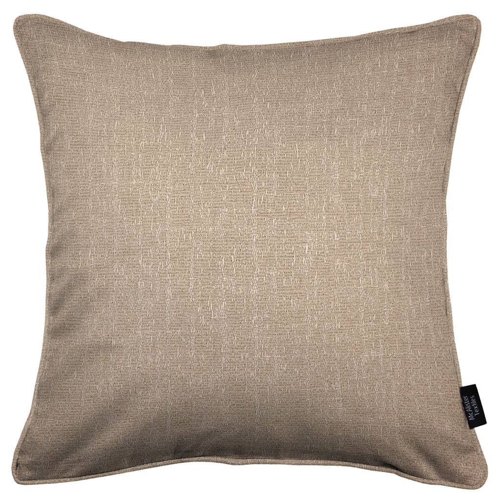 McAlister Textiles Eternity Taupe Chenille Cushions Cushions and Covers Cover Only 43cm x 43cm 