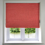 Carica l&#39;immagine nel visualizzatore di Gallery, McAlister Textiles Linea Red Textured Roman Blinds Roman Blinds Standard Lining 130cm x 200cm Red
