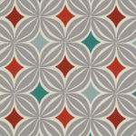 Carica l&#39;immagine nel visualizzatore di Gallery, McAlister Textiles Laila Burnt Orange and Teal FR Fabric Fabrics 
