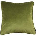 Carica l&#39;immagine nel visualizzatore di Gallery, McAlister Textiles Matt Lime Green Piped Velvet Cushion Cushions and Covers Cover Only 43cm x 43cm 
