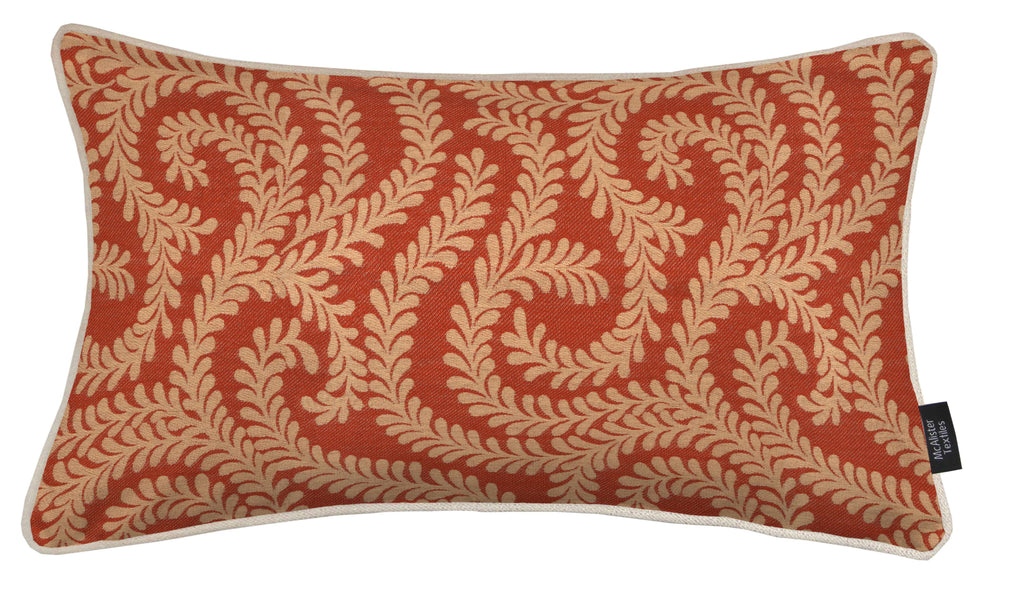 McAlister Textiles Little Leaf Burnt Orange Pillow Pillow Cover Only 50cm x 30cm 