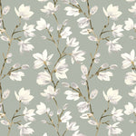 Carica l&#39;immagine nel visualizzatore di Gallery, McAlister Textiles Magnolia Duck Egg Floral Cotton Print Fabric Fabrics 
