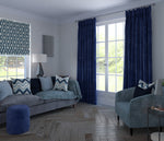 Carica l&#39;immagine nel visualizzatore di Gallery, McAlister Textiles Matt Navy Blue Velvet Curtains Tailored Curtains 
