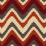 Carica l&#39;immagine nel visualizzatore di Gallery, McAlister Textiles Navajo Red + Burnt Orange Striped Fabric Fabrics 1 Metre 
