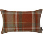 Carica l&#39;immagine nel visualizzatore di Gallery, McAlister Textiles Heritage Burnt Orange + Grey Tartan Pillow Pillow Cover Only 50cm x 30cm 
