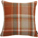 Carica l&#39;immagine nel visualizzatore di Gallery, McAlister Textiles Heritage Burnt Orange + Grey Tartan Cushion Cushions and Covers Cover Only 43cm x 43cm 
