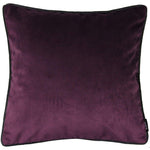 Carica l&#39;immagine nel visualizzatore di Gallery, McAlister Textiles Matt Aubergine Purple Piped Velvet Cushion Cushions and Covers Cover Only 43cm x 43cm 
