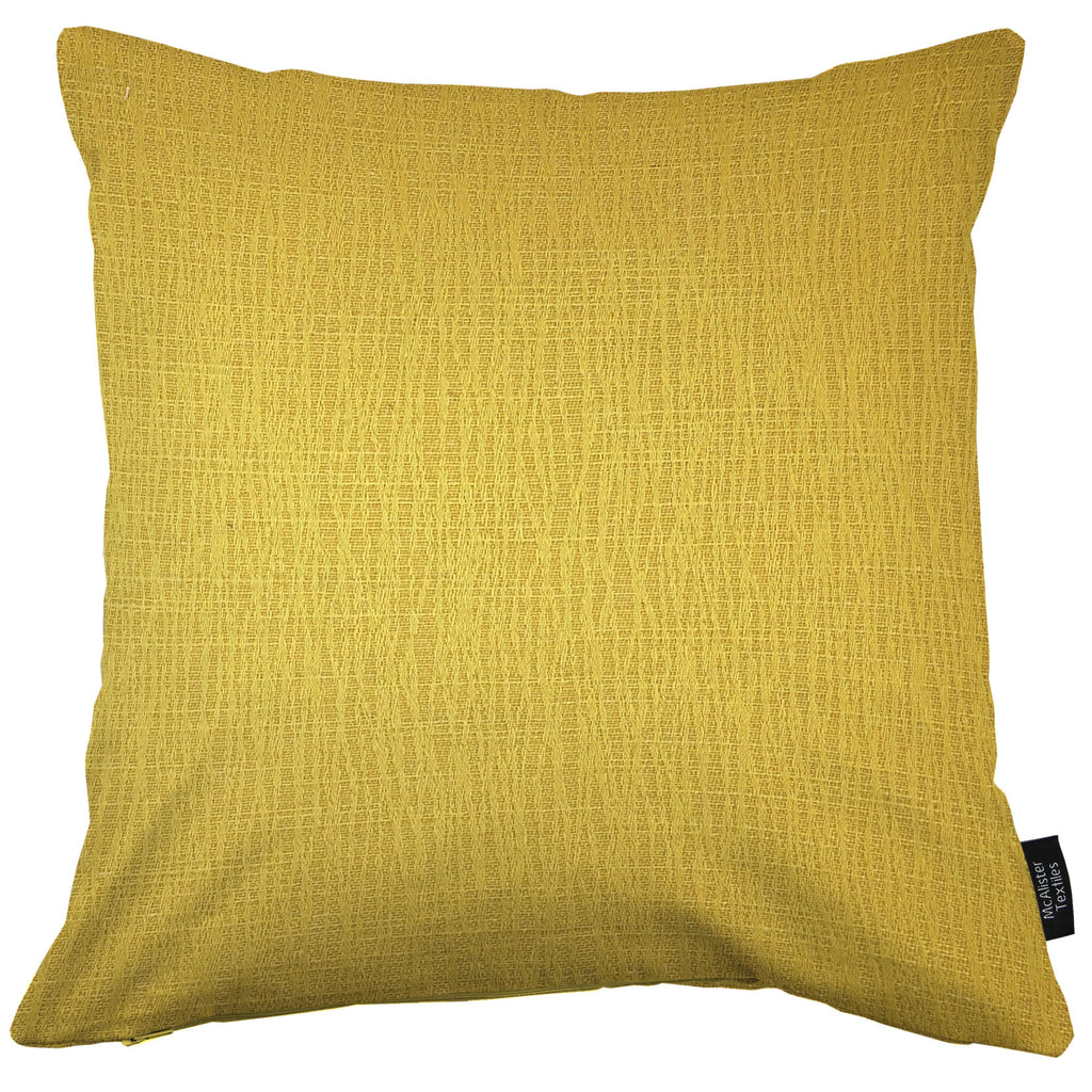 McAlister Textiles Linea Ochre Plain Cushions Cushions and Covers Cover Only 43cm x 43cm 