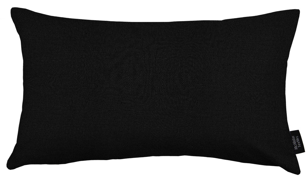 McAlister Textiles Sorrento Black Outdoor Pillows Pillow Cover Only 50cm x 30cm 