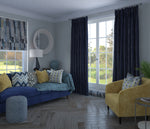 Carica l&#39;immagine nel visualizzatore di Gallery, McAlister Textiles Textured Chenille Navy Blue Curtains Tailored Curtains 
