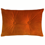 Carica l&#39;immagine nel visualizzatore di Gallery, McAlister Textiles Matt Burnt Orange Velvet Button 40cm x 60cm Pillow Pillow Polyester Filler 60cm x 40cm 
