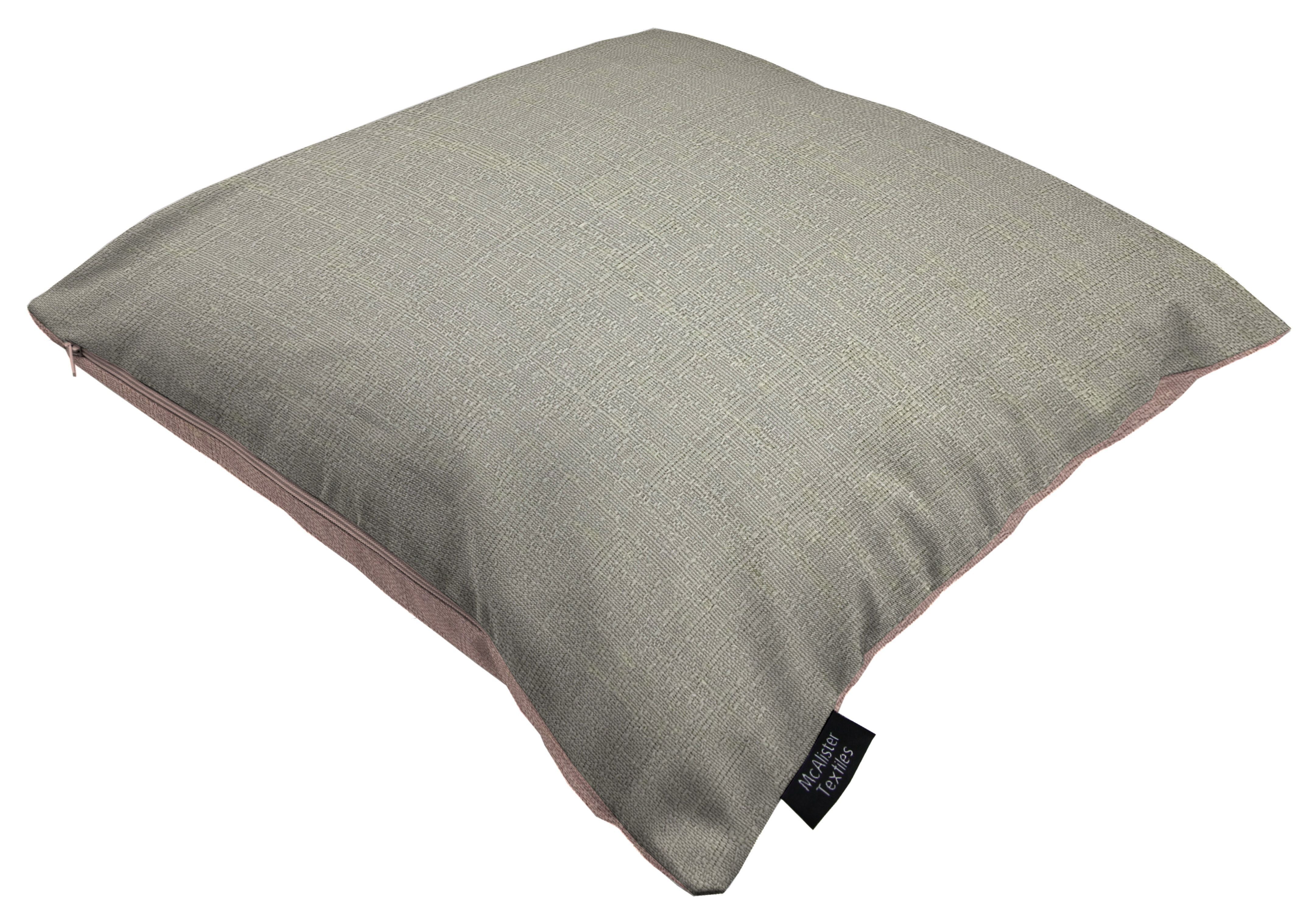 McAlister Textiles Harmony Dove Grey and Pink Plain Cushions Cushions and Covers Cover Only 43cm x 43cm 
