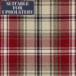Carica l&#39;immagine nel visualizzatore di Gallery, McAlister Textiles Angus Red + White Tartan Check Curtain Fabric Fabrics 
