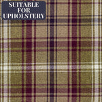 Carica l&#39;immagine nel visualizzatore di Gallery, McAlister Textiles Angus Purple + Green Tartan Check Curtain Fabric Fabrics 1 Metre 
