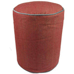 Carica l&#39;immagine nel visualizzatore di Gallery, McAlister Textiles Deluxe Herringbone Red Ottoman Stool Round Stool 

