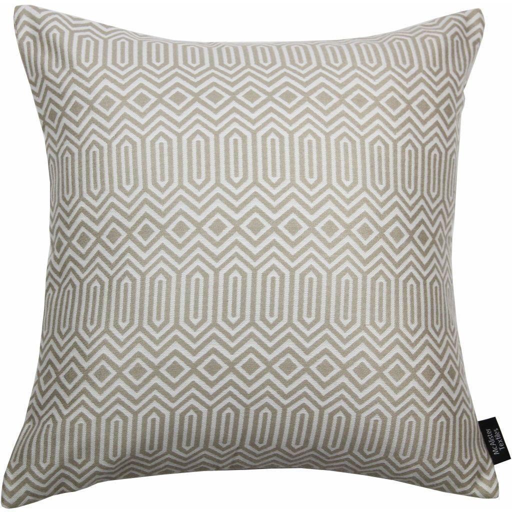 McAlister Textiles Colorado Geometric Taupe Beige Cushion Cushions and Covers Cover Only 43cm x 43cm 