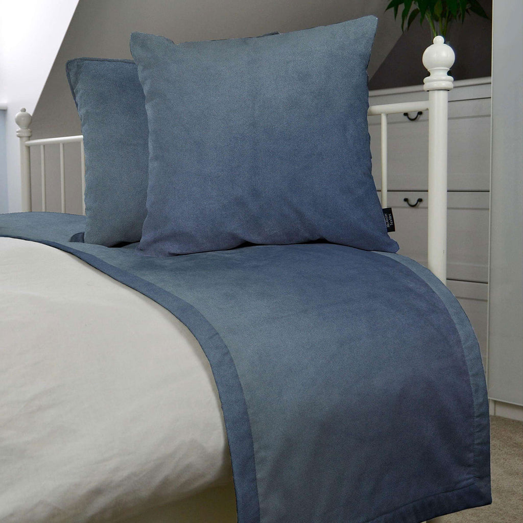 McAlister Textiles Matt Petrol Blue Velvet Bedding Set Bedding Set 
