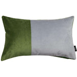 Carica l&#39;immagine nel visualizzatore di Gallery, McAlister Textiles 2 Colour Patchwork Velvet Green + Silver Pillow Pillow Cover Only 50cm x 30cm 
