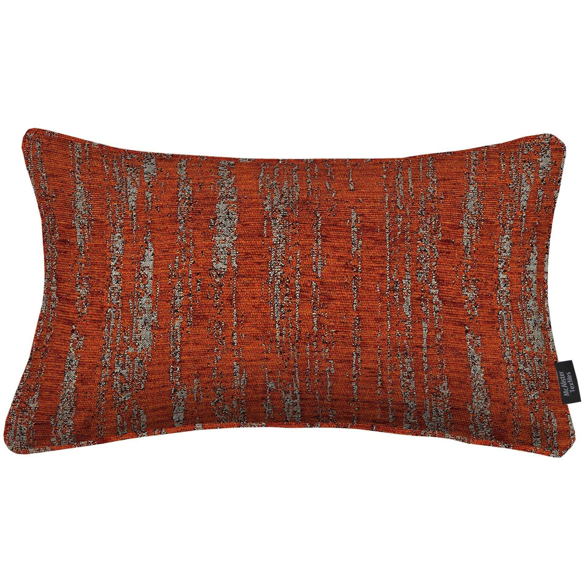 McAlister Textiles Textured Chenille Burnt Orange Pillow Pillow Cover Only 50cm x 30cm 