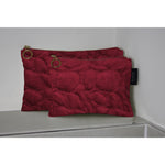 Carica l&#39;immagine nel visualizzatore di Gallery, McAlister Textiles Pebble Pattern Red Velvet Makeup Bag Set Clutch Bag 
