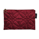 Carica l&#39;immagine nel visualizzatore di Gallery, McAlister Textiles Circular Pattern Red Velvet Makeup Bag - Large Clutch Bag 
