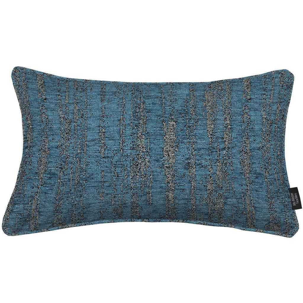 McAlister Textiles Textured Chenille Denim Blue Pillow Pillow Cover Only 50cm x 30cm 