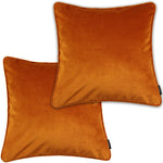 Carica l&#39;immagine nel visualizzatore di Gallery, McAlister Textiles Matt Burnt Orange Velvet 43cm x 43cm Cushion Sets Cushions and Covers Cushion Covers Set of 2 

