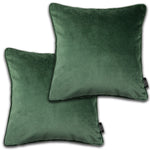 Carica l&#39;immagine nel visualizzatore di Gallery, McAlister Textiles Matt Moss Green Velvet 43cm x 43cm Piped Cushion Sets Cushions and Covers Cushion Covers Set of 2 
